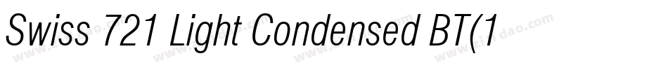 Swiss 721 Light Condensed BT(1)字体转换